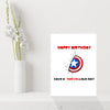 Funny Marvel Birthday Card - Have a Marvel-lous day! with Captain America