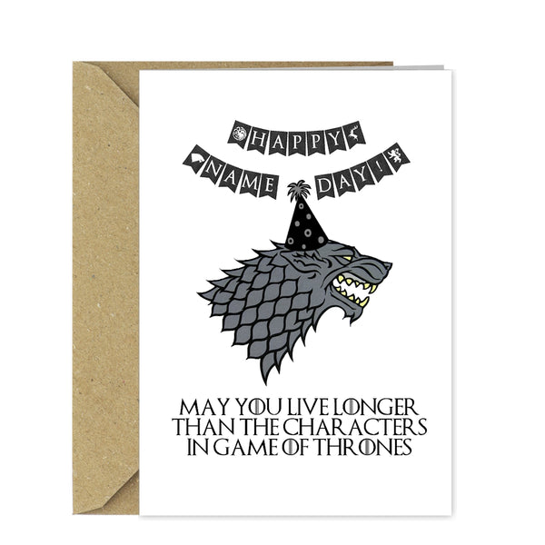 game of thrones happy birthday card