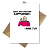 Funny Star Trek TNG Picard Birthday Card - Make it So!