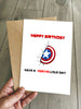 Funny Marvel Birthday Card - Have a Marvel-lous day! with Captain America