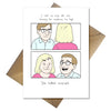 Funny Eyebrows Birthday Card – A5 Cartoon Comic Greeting Card - Humorous Wife Joke