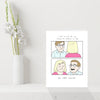 Funny Eyebrows Birthday Card – A5 Cartoon Comic Greeting Card - Humorous Wife Joke