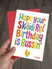 Funny Skibidi Rizz Birthday Card for Teenagers – It's Bussin’ Meme Card IYKYK, Gen Z & Alpha
