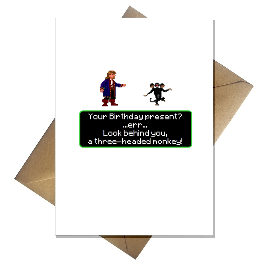 Secret of Monkey Island Birthday Card - Retro gaming