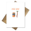 Fanta Stick Birthday Card - Funny Pun Cute Cartoon card for him / her