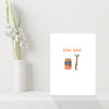 Fanta Stick Birthday Card - Funny Pun Cute Cartoon card for him / her
