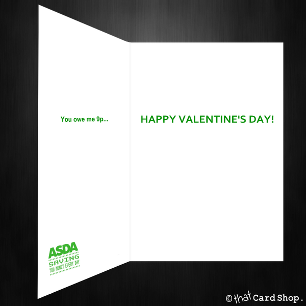 ASDA Valentines Day Card Smart Price Supermarket Spoof Card That