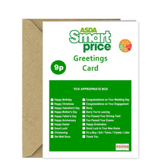 ASDA Smart Price - Funny Joke Greetings card for literally ANY occasion