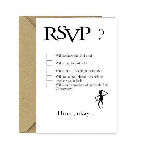 Funny RSVP Card - The Bell Controversy!