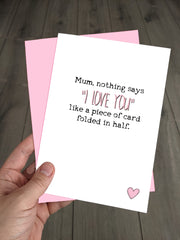 Large Modern Birthday Card for Mum - A5 with Pink Envelope - Funny Comedy Humour Card