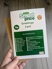 ASDA Smart Price - Funny Joke Greetings card for literally ANY occasion