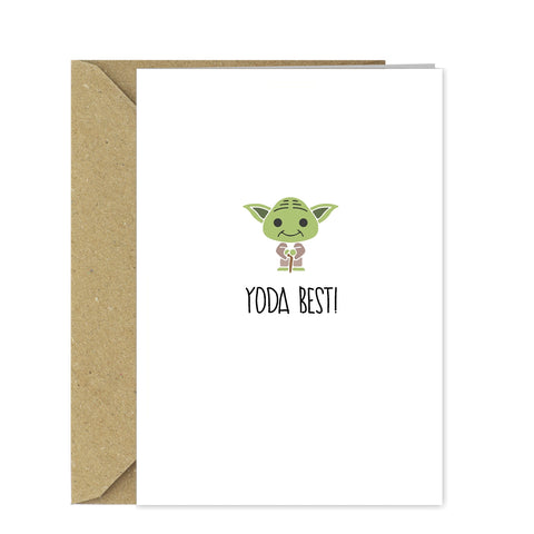 Funny Cute Yoda Birthday / Anniversary Card - Yoda Best!