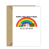Funny Rainbow Birthday Card - Retro TV Show