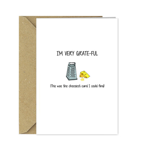 I'm very grateful - Cute Pun Thank you Card