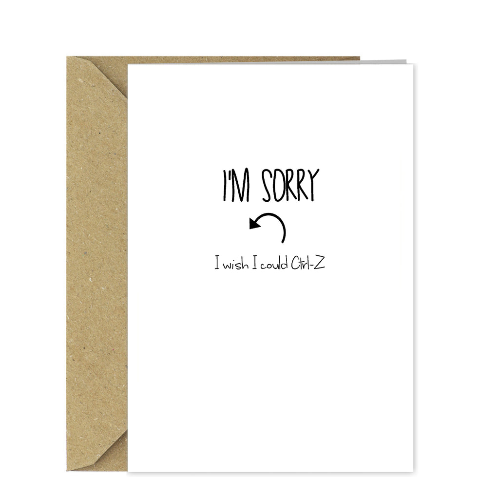 I'm Sorry Card - I wish I could undo