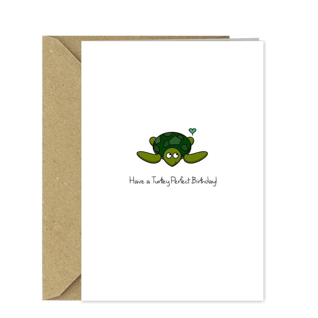 Cute Turtle Birthday Card - Have a Turtle-y Perfect Birthday!