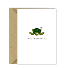 Cute Turtle Birthday Card - Have a Turtle-y Perfect Birthday!