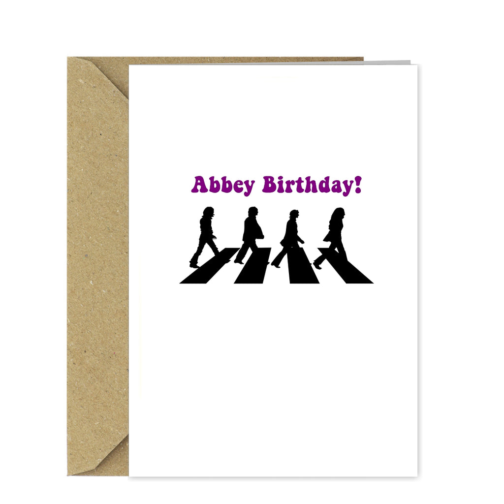 Funny Pun Beatles Birthday Card - Abbey Birthday!