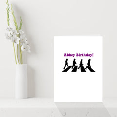 Funny Pun Beatles Birthday Card - Abbey Birthday!