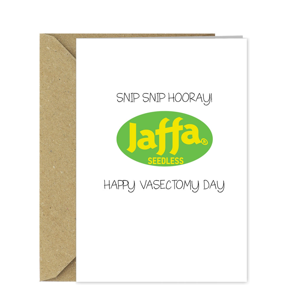 Funny Vasectomy Card - Snip, Snip Hooray! Get Well Soon Card for him