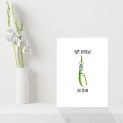 Funny Pun Birthday Card - Happy Birthday Old Bean!