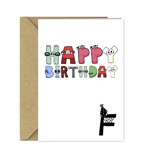 Alphabet Lore Birthday Card - Cute Card for kids