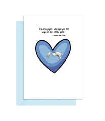 Funny Winnie The Pooh Style Birthday Card for him - right in the honeypots!