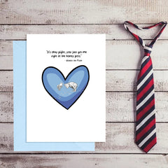 Funny Winnie The Pooh Style Birthday Card for him - right in the honeypots!