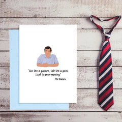 Funny Modern Family Birthday Card for him with quote from Phil Dunphy
