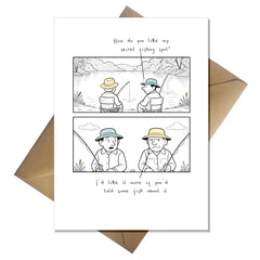 Funny Fishing Birthday Card – Secret Fishing Spot