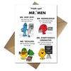 Funny Middle Aged Birthday Card – Mr. Men Parody for Dads, Mates or Conspiracy Fans