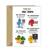 Funny Middle Aged Birthday Card – Mr. Men Parody for Dads, Mates or Conspiracy Fans