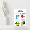 Funny Middle Aged Birthday Card – Mr. Men Parody for Dads, Mates or Conspiracy Fans