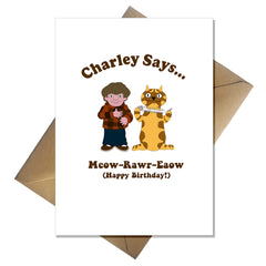 Funny Retro Charley Says Birthday Card – 70s Public Service Nostalgia