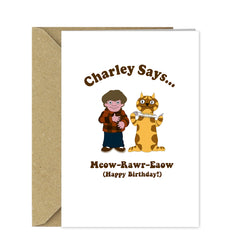 Funny Retro Charley Says Birthday Card – 70s Public Service Nostalgia