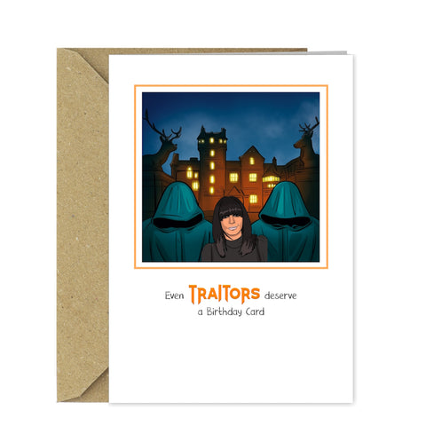 Funny Traitors TV Birthday Card –  UK TV Show Parody Gift for Friends & Family
