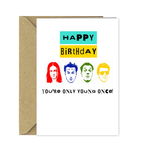 The Young Ones Birthday Card – Funny 1980s BBC Comedy Card with Rik, Vyvyan, Neil and Mike