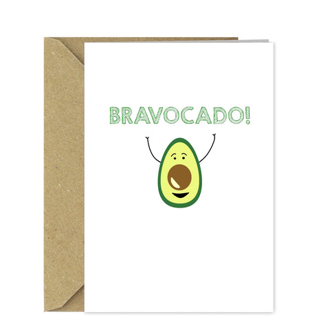 Funny Well Done Card - Bravocado!