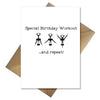 Funny Birthday Card - Wine Aerobics