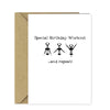 Funny Birthday Card - Wine Aerobics