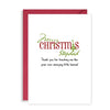 Stepdad Christmas Card funny - Cute Thank You Step-dad Xmas Card