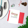 Stepdad Christmas Card funny - Cute Thank You Step-dad Xmas Card