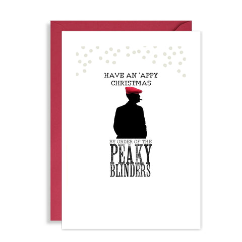 Funny Peaky Blinders Christmas Card - Ave an 'appy Xmas!