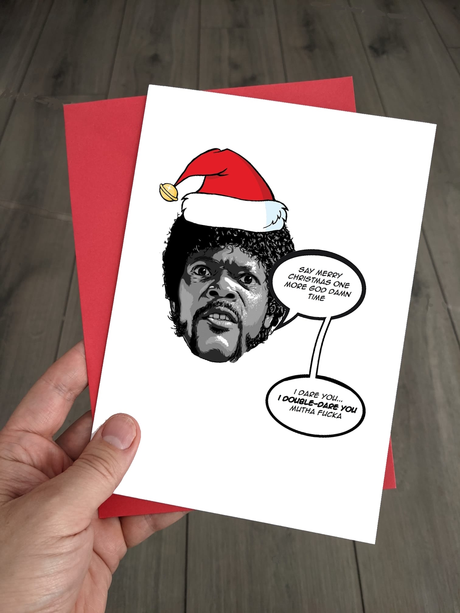 Funny Movie Themed Christmas Card - Pulp Fiction – That Card Shop
