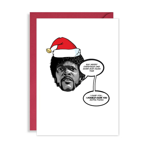 Funny Movie Themed Christmas Card - Pulp Fiction