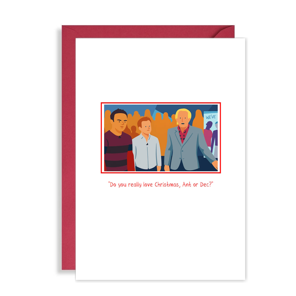 Funny Love Actually Christmas Card – Billy Mack Ant & Dec Joke