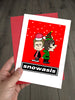 Oasis Christmas Card - Liam and Noel Gallagher in Snowasis!