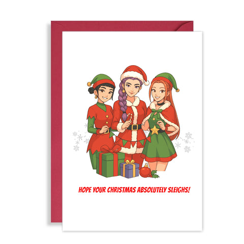 KPop Demon Hunters Christmas Card – Funny Anime Xmas Card for K-Pop Fans
