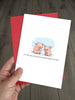 Funny Christmas Card for Adults – “Pig in a Blanket” Dad Joke Xmas Card