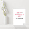 Naughty Mothers Day Card - From your favourite child!